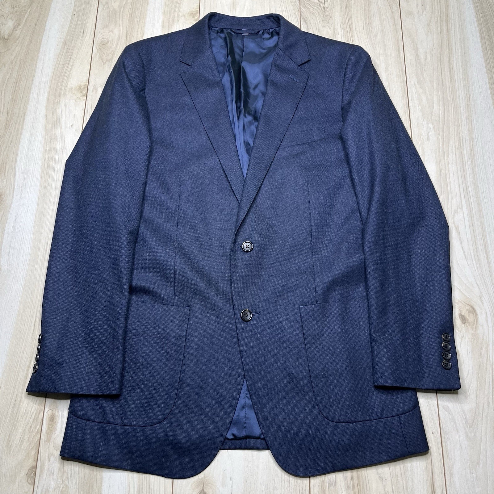 Bonobos Lanificio Comero Flexo Slim Fit Wool Cotton Sport Coat Mens 40l Blue